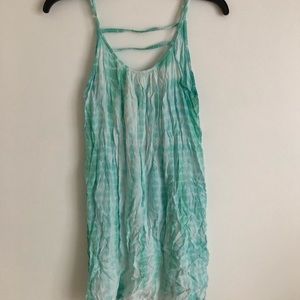 blue and green tie dye beach coverup small